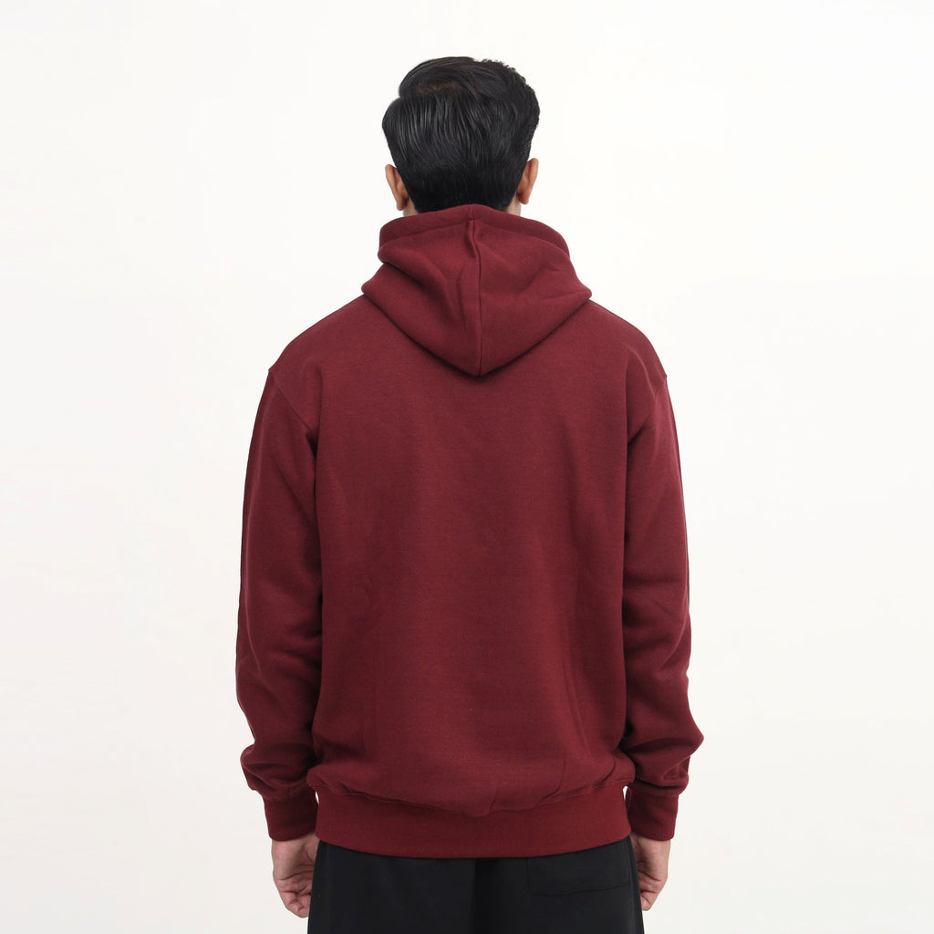 Maroon Sweatshirt with Steaming Mug & Holiday Print