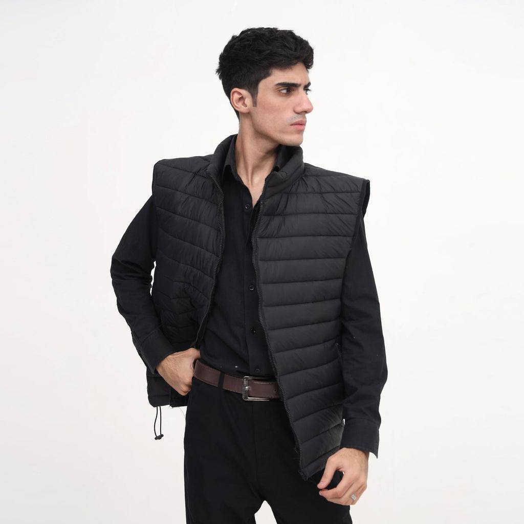 Men’s Black Quilted Puffer Vest