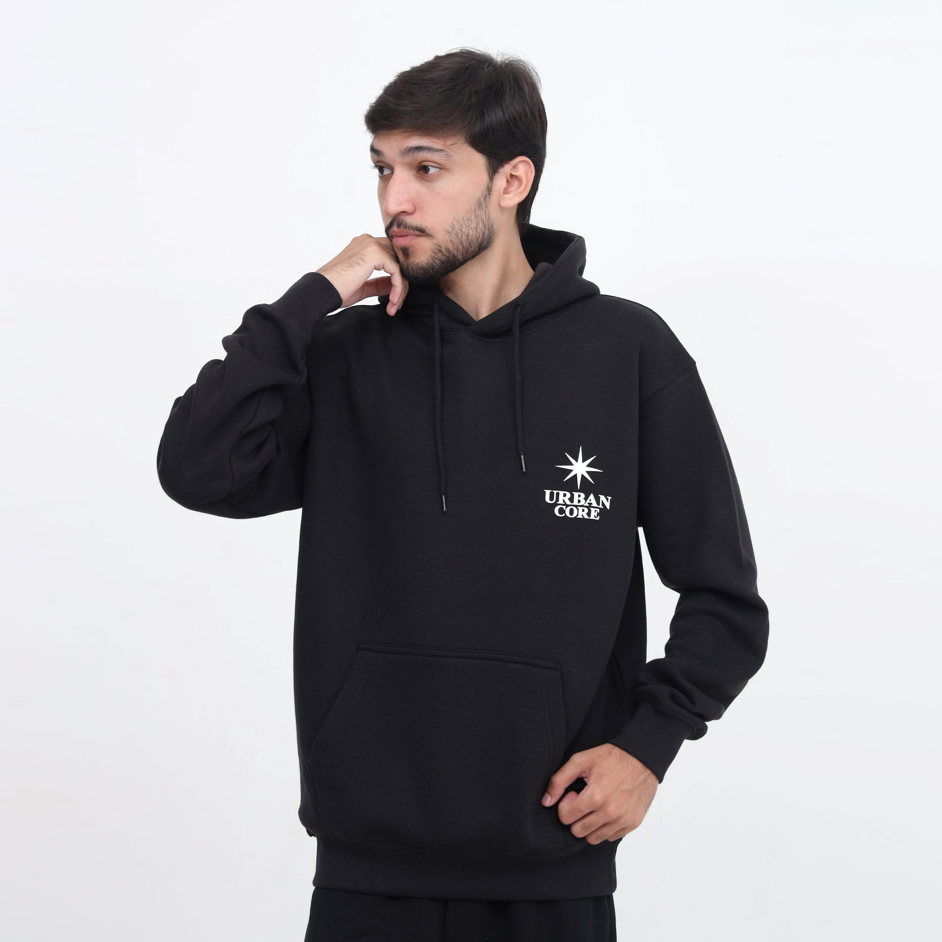 Graphic Black Urban Core Hoodie