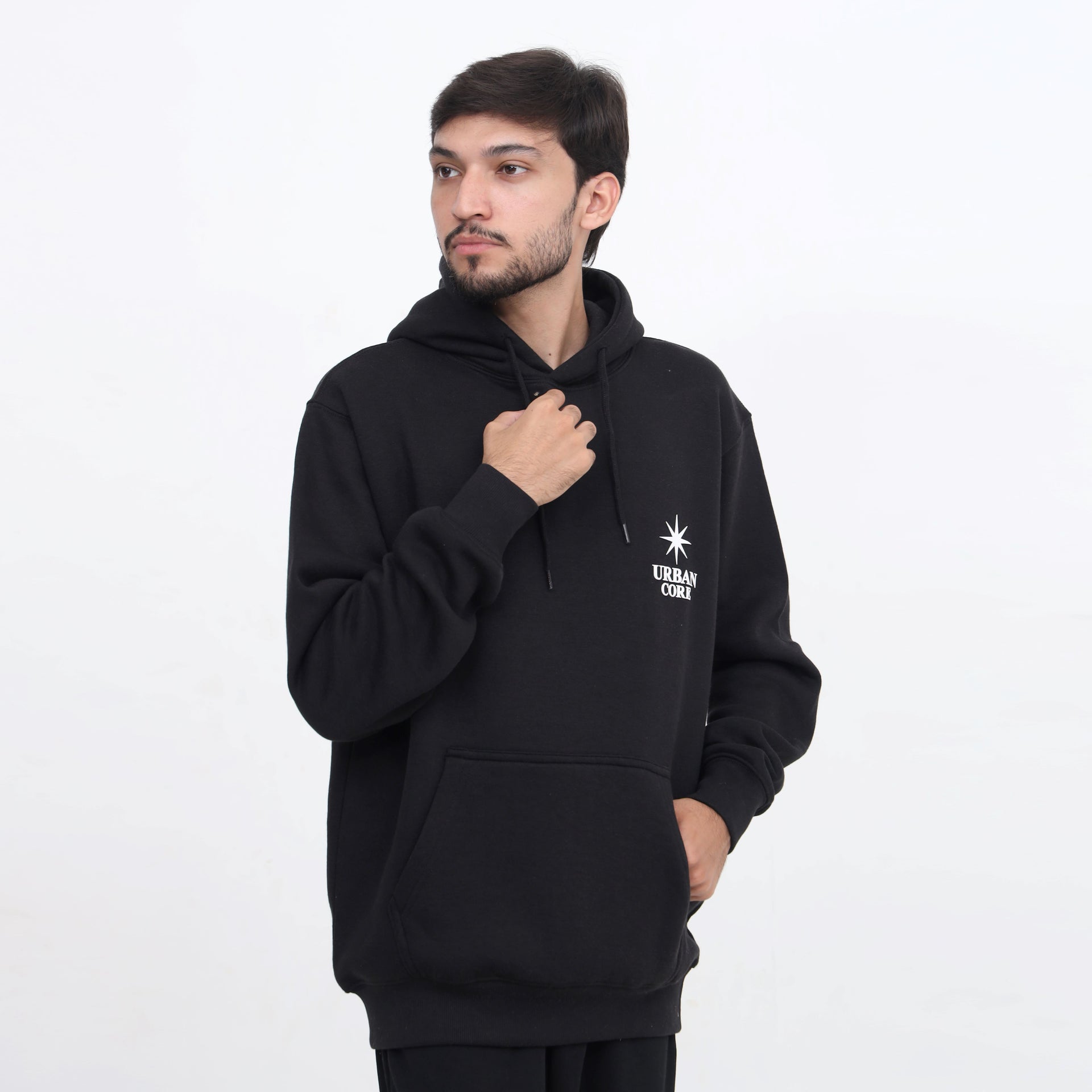 Graphic Black Urban Core Hoodie