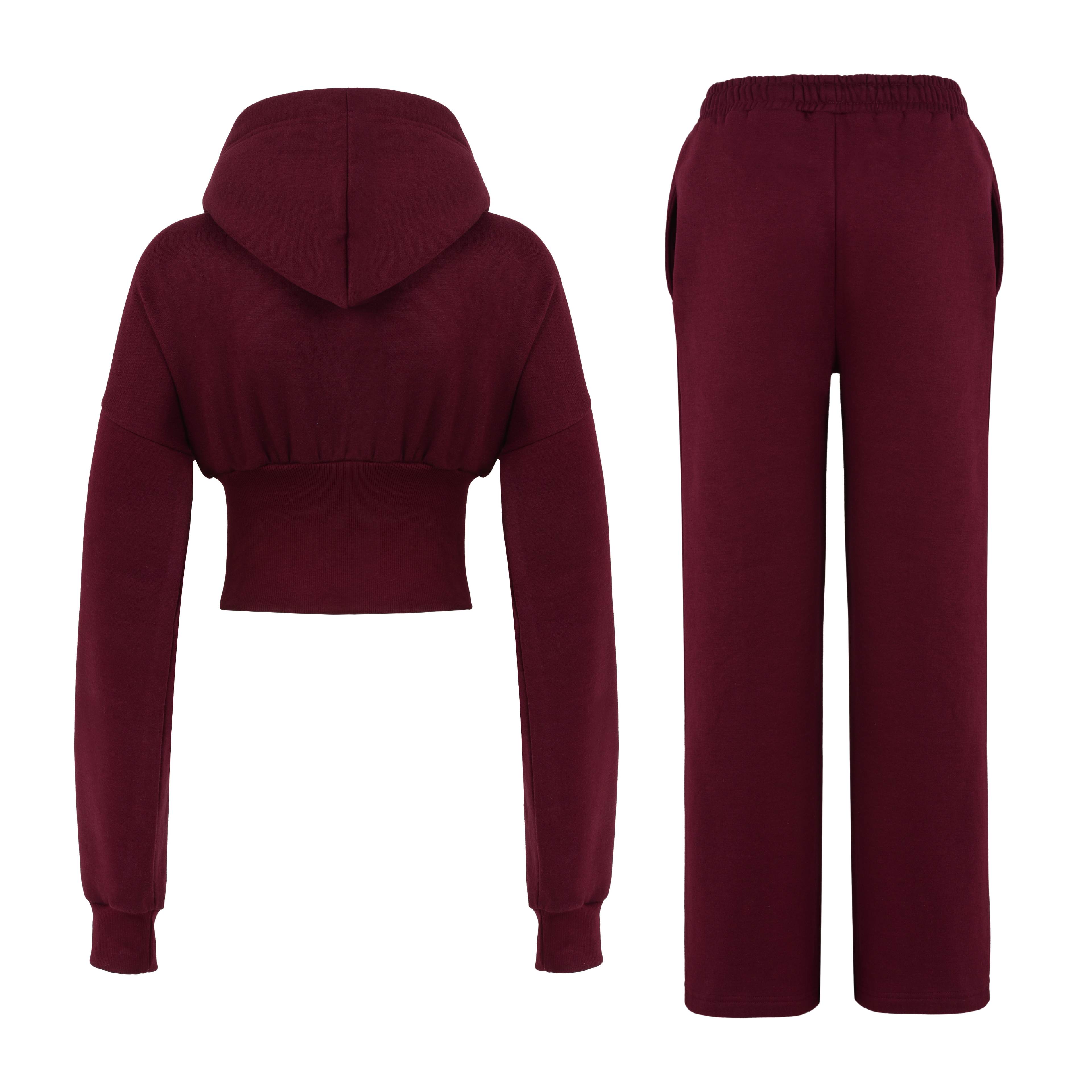 Women Corset Fit Hoodie and Trouser 2Pc Zip Tracksuit Set