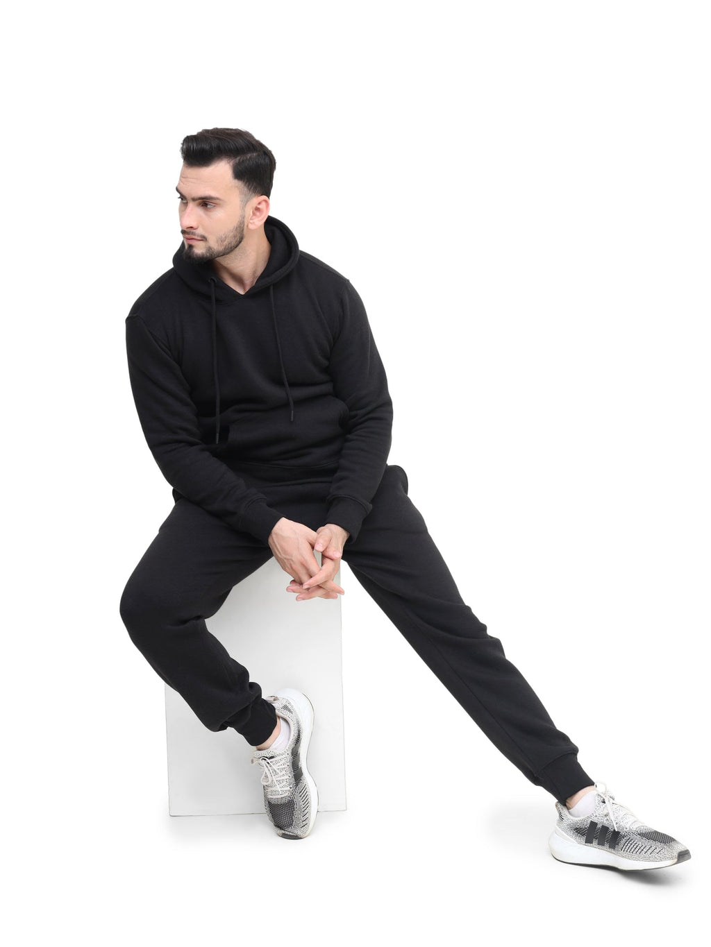 Mens Tracksuit Set, Fleece Pullover Hoodie and Jogger 2Pc Set