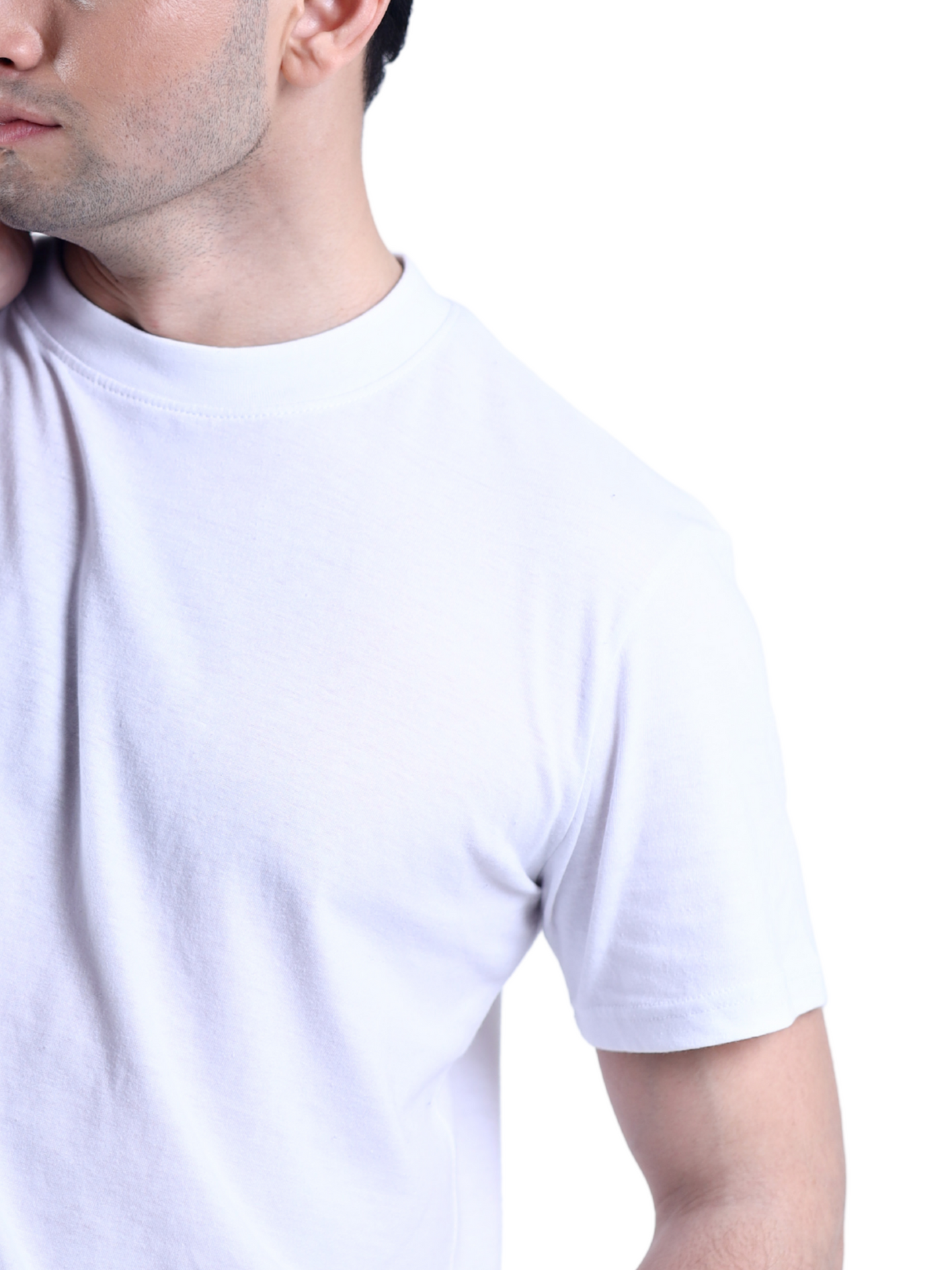 5-Pack Men White Cotton Shirt - Super Soft White T-Shirt