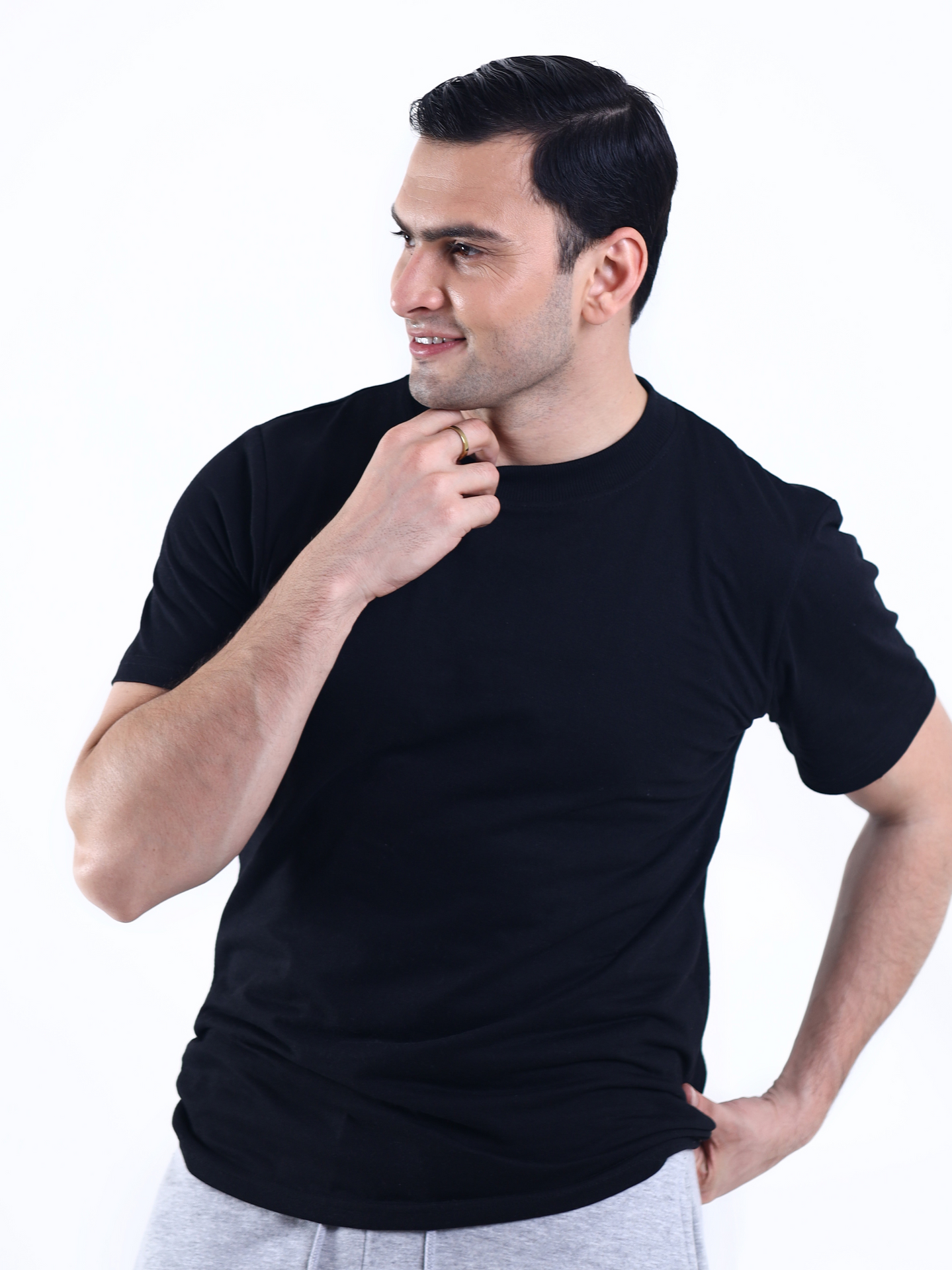 5-Pack Multicolor Men Summer Cotton Shirt - Super Soft Plain Tees