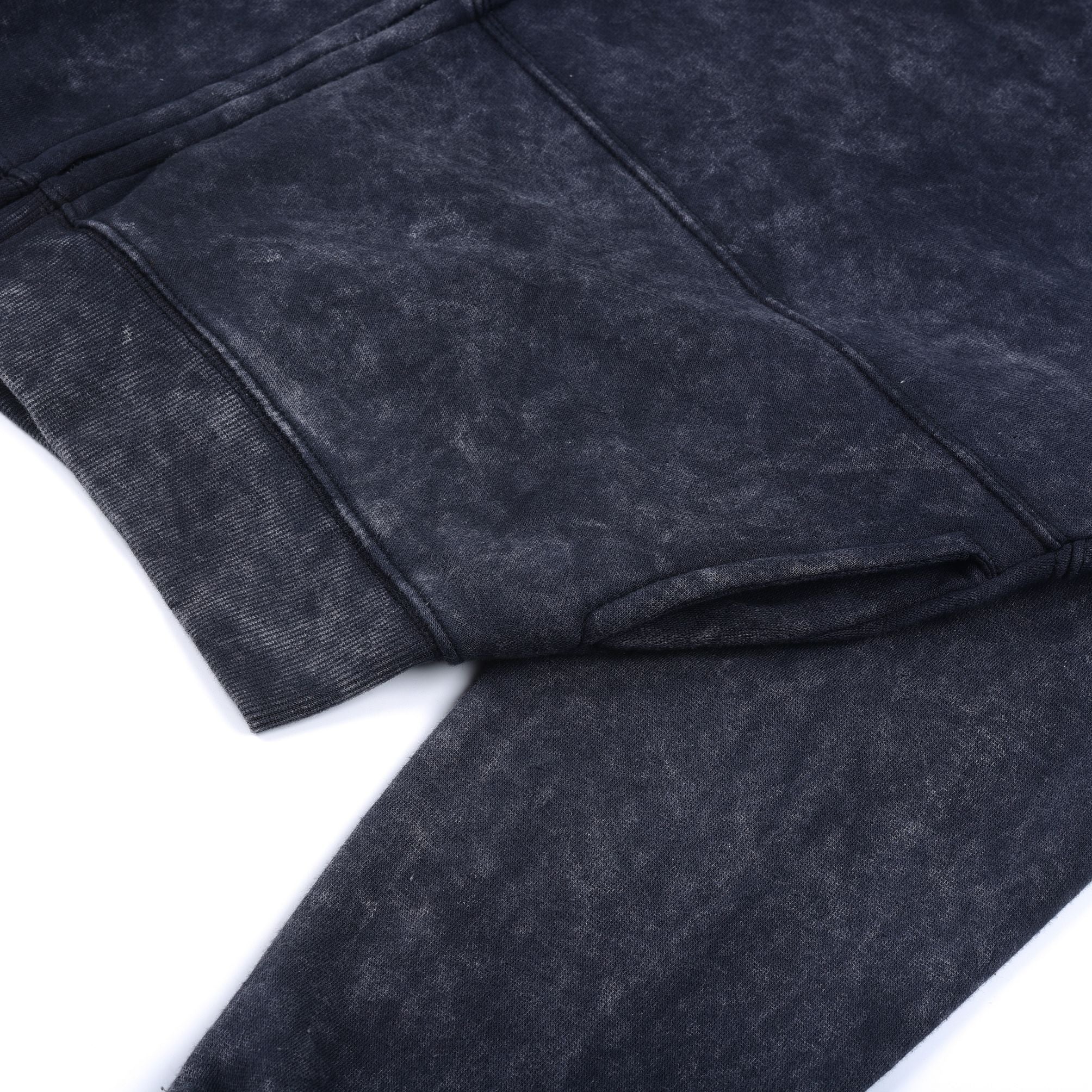 Women Acid Wash Crop Top Zip Tracksuit Straight Leg Joggers - Stylish Female Jacket