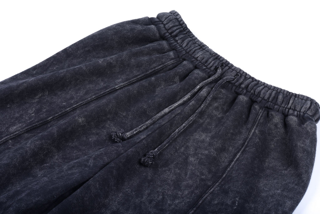 Women Acid Wash Crop Top Zip Tracksuit Straight Leg Joggers - Stylish Female Jacket