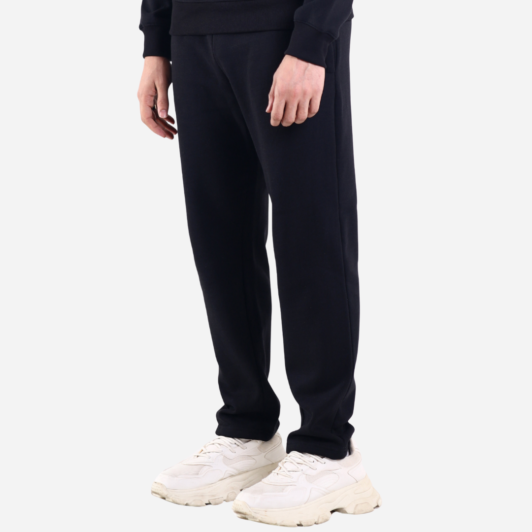 Men Open Hem Tracksuit Jogging Bottoms Fleece Sweatpants
